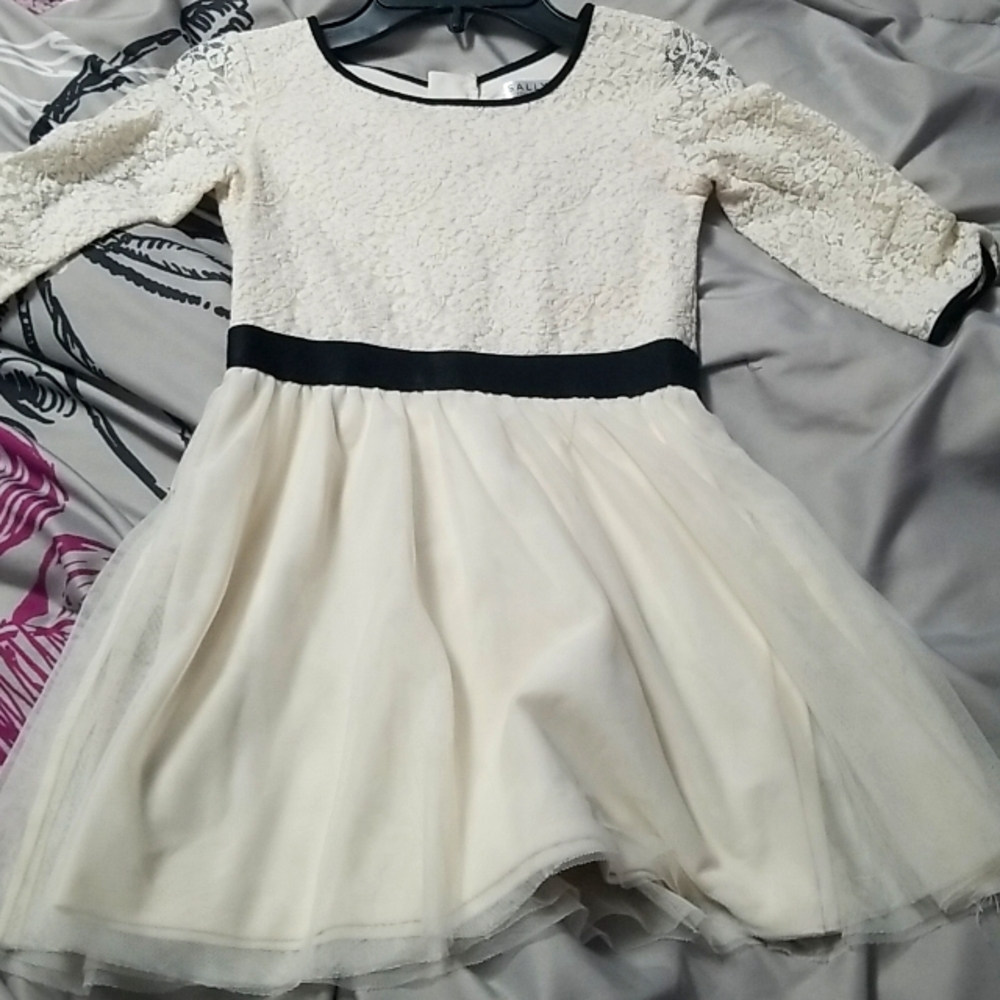 Vintage Floral White Dress